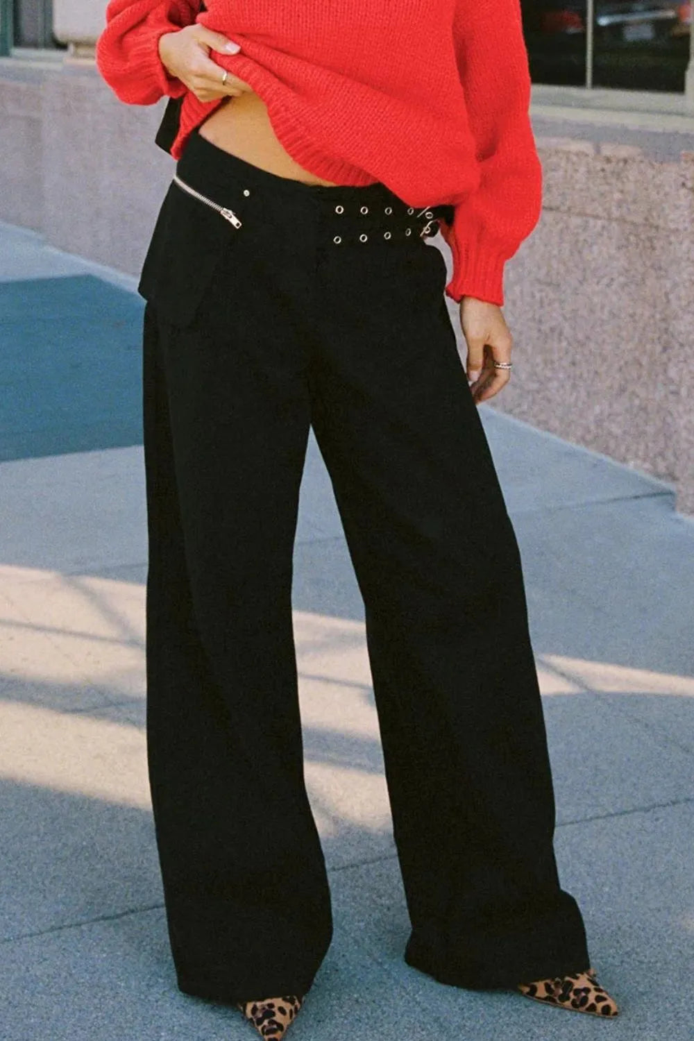 Wide Leg Jeans - Black