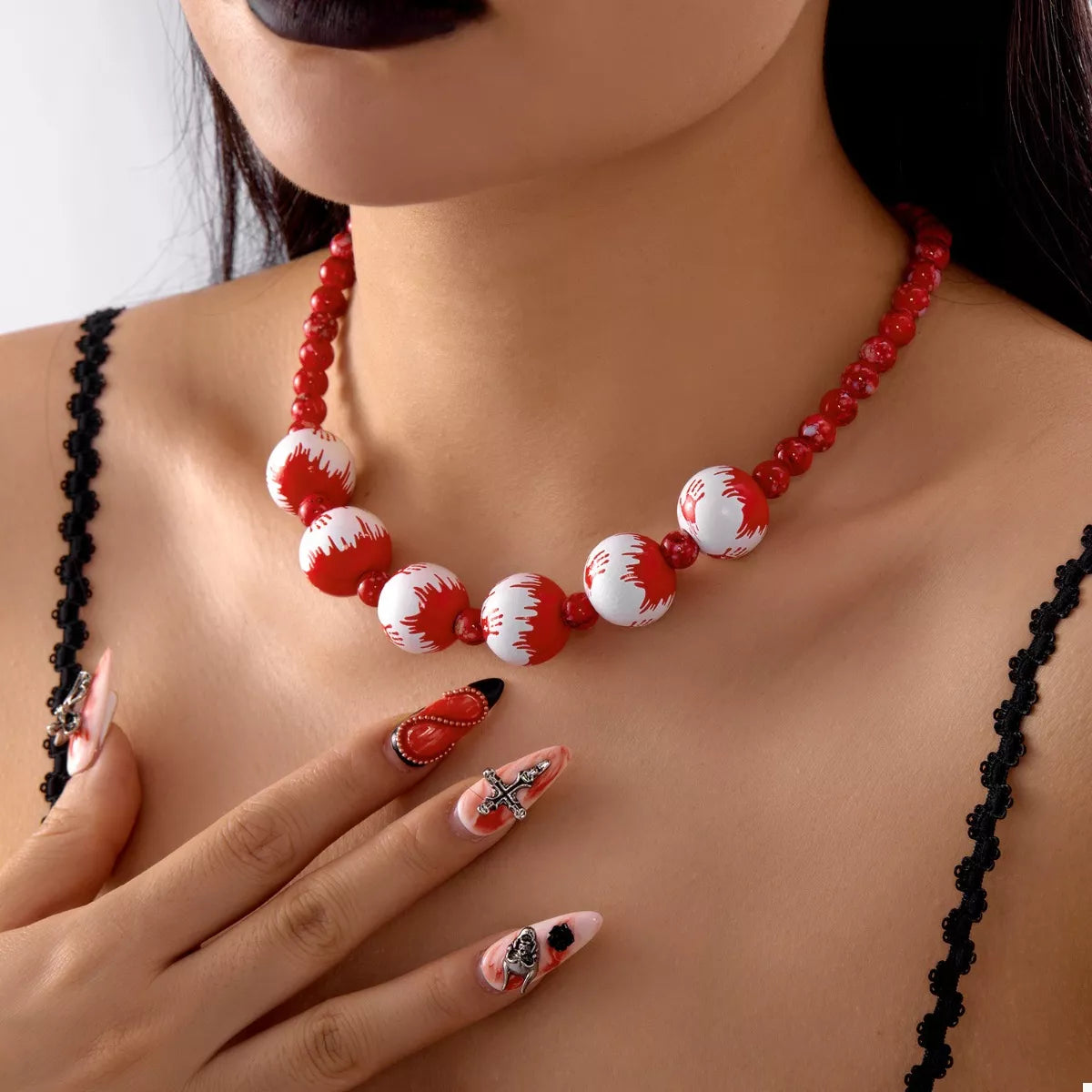 Halloween Necklace and Bracelet Jewelry Set -