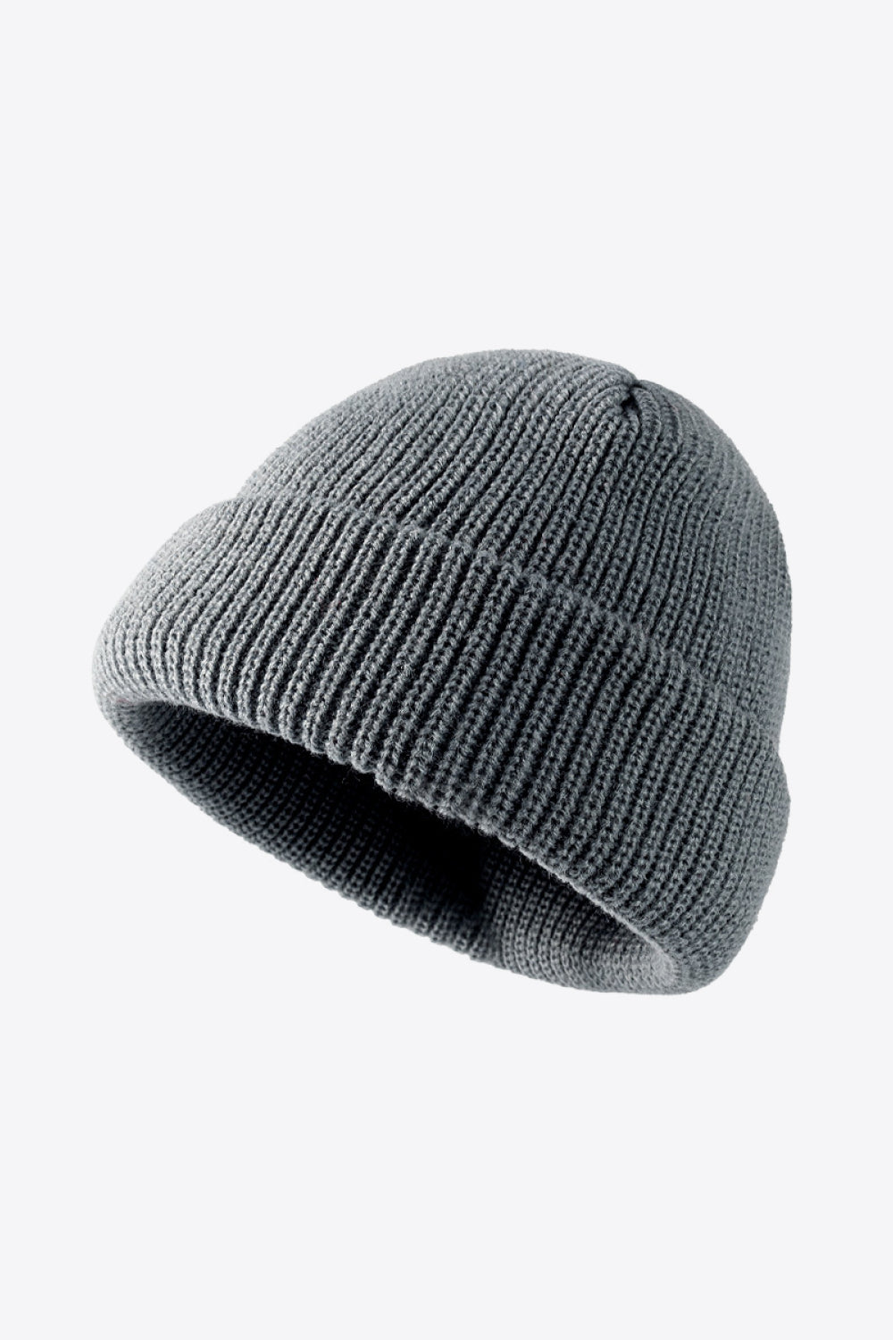 Calling For Winter Rib-Knit Beanie - Gray One Size