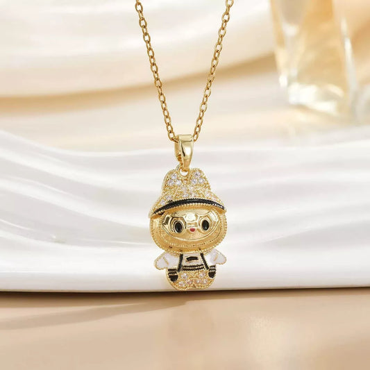Cartoon Character Pendant Necklace - Style A One Size