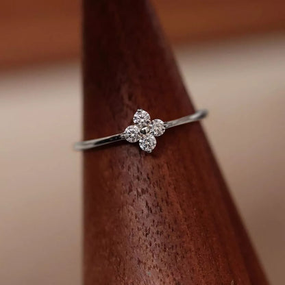 Sterling Silver Four-Leaf Clover Ring -