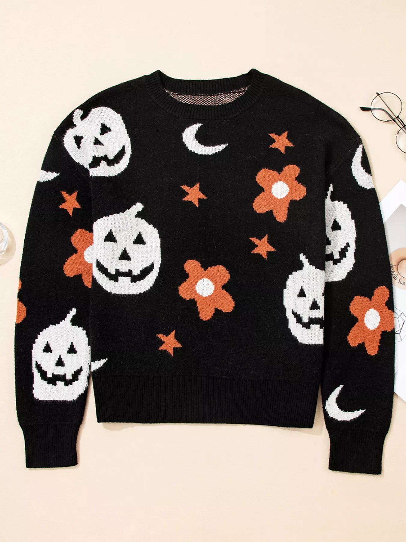 Gothic Pattern Long Sleeve Sweater -