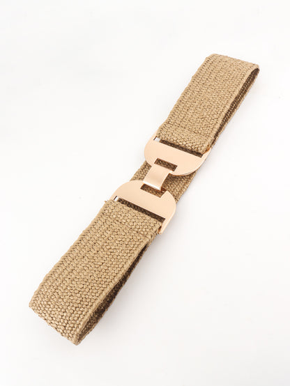 Alloy Buckle Elastic Belt -