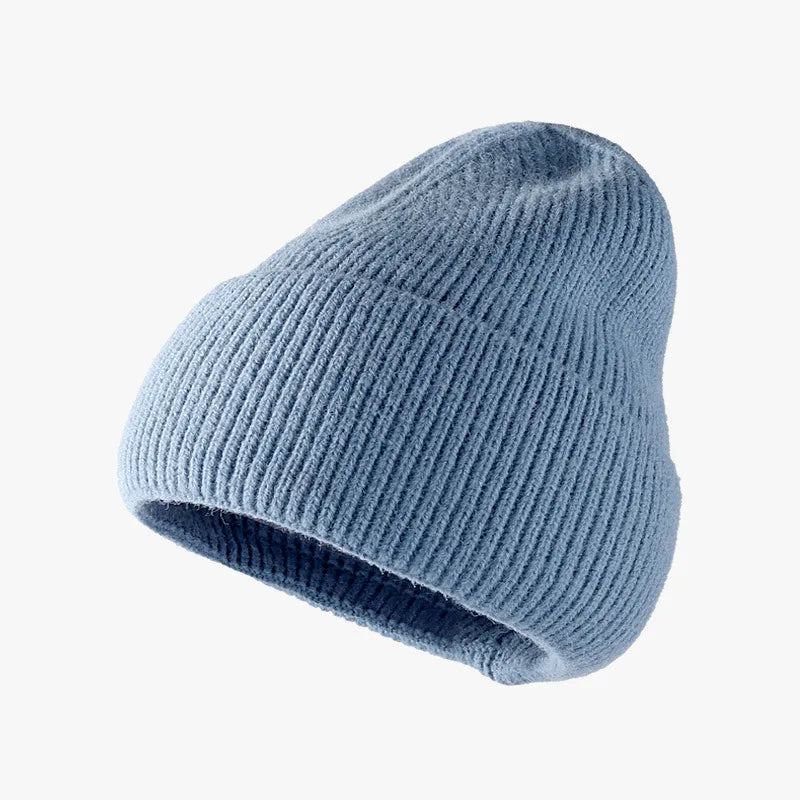 Thermal Solid Knit Hat - Light Blue One Size