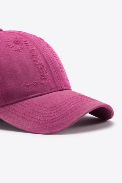 Distressed Adjustable Baseball Cap -