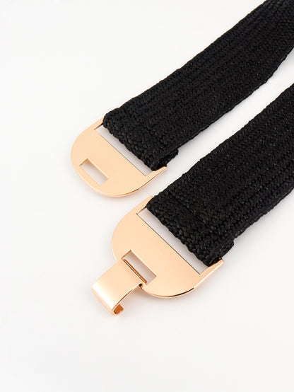 Alloy Buckle Elastic Belt -