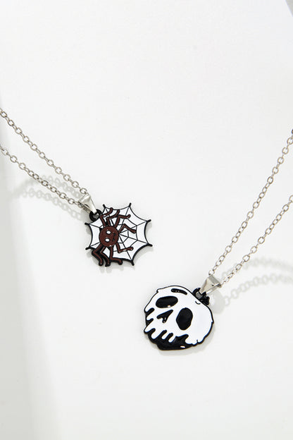 Two-Piece Halloween Theme Necklace Set - Style B One Size