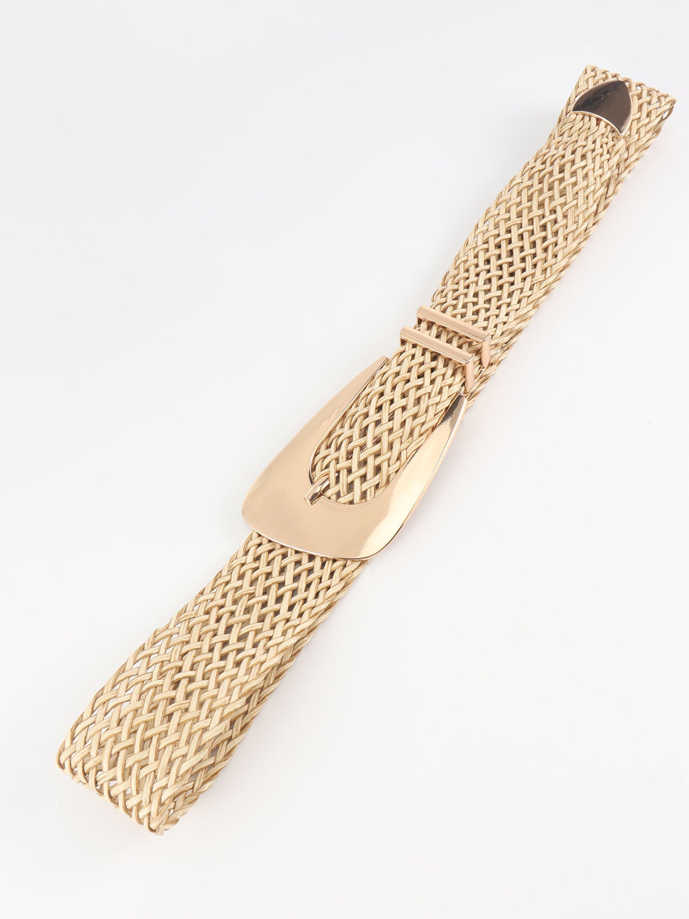 Irregular Buckle Braid Belt -