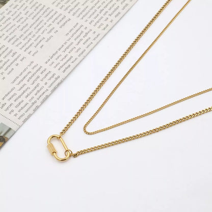 18K Gold-Plated Double Layered Necklace -