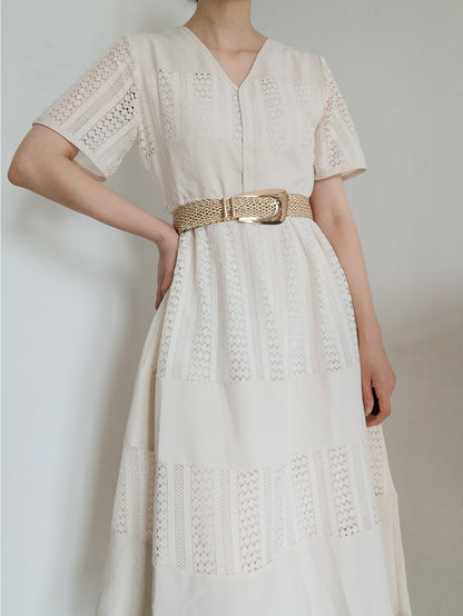 Irregular Buckle Braid Belt -
