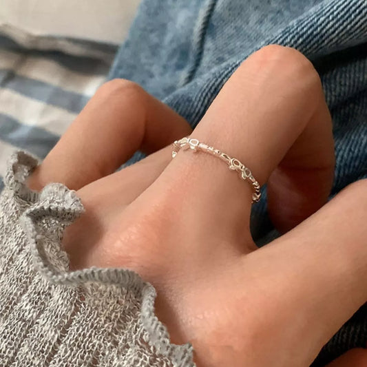 925 Sterling Silver Bow Open Ring - Silver One Size