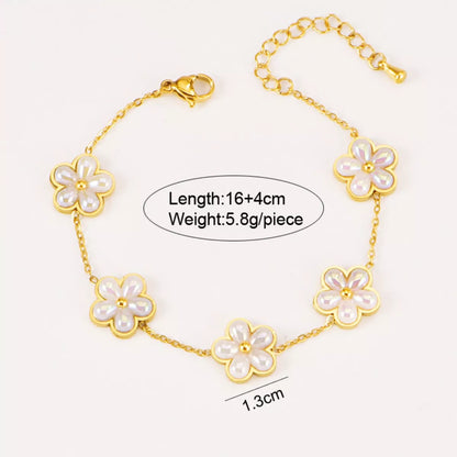 Gold Flower Jewelry Set -