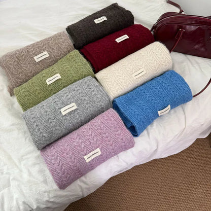 Texture Knit Winter Scarf -