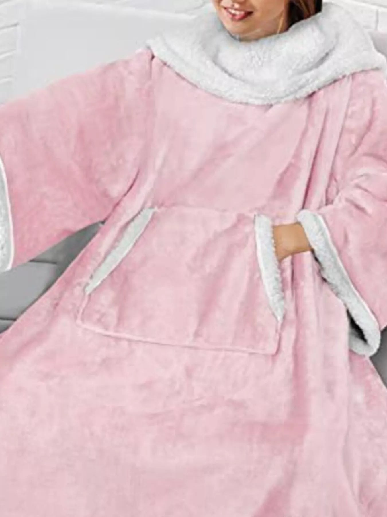 Oversized Wearable Blanket Hoodie Lounge Nightgown -