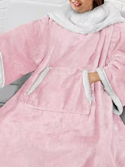 Oversized Wearable Blanket Hoodie Lounge Nightgown -