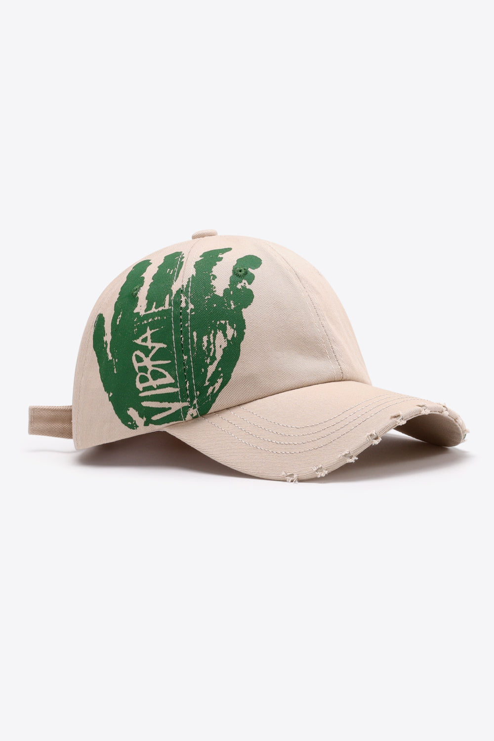 Graphic Distressed Adjustable Baseball Cap -