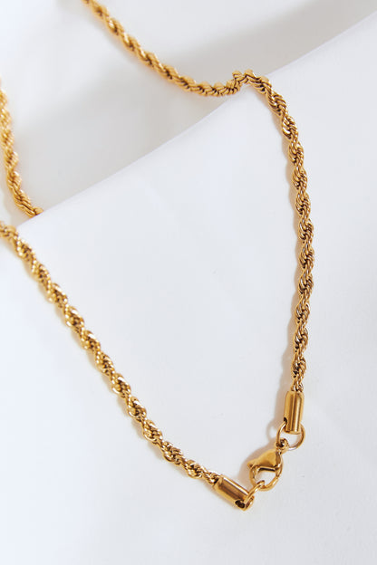 Brass Lightning Pendant Necklace -