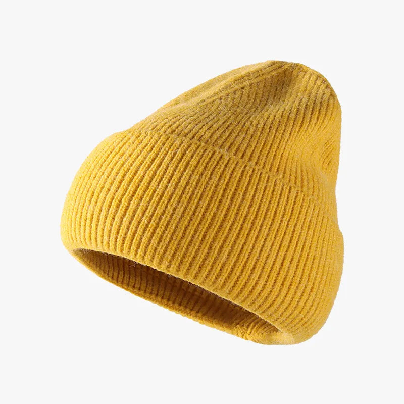 Thermal Solid Knit Hat - Yellow One Size