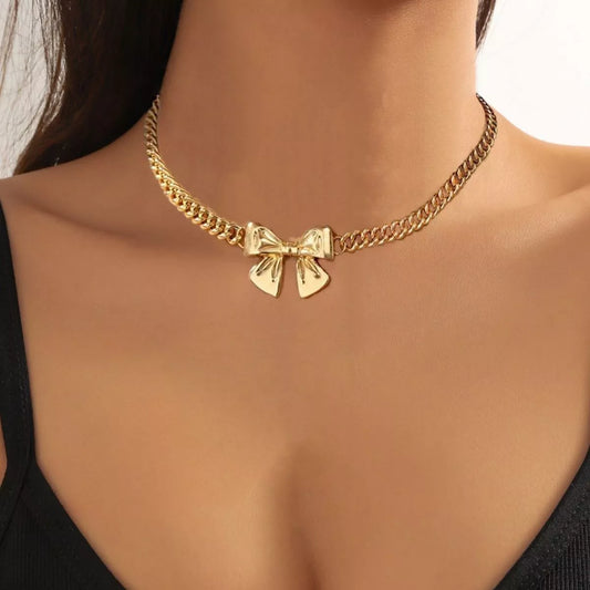 Bowknot Chain Necklace -