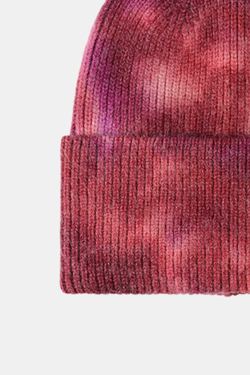 Tie-Dye Cuffed Rib-Knit Beanie Hat -