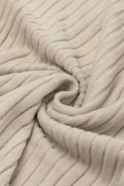 Ribbed Knit Wide Leg Jumpsuit -