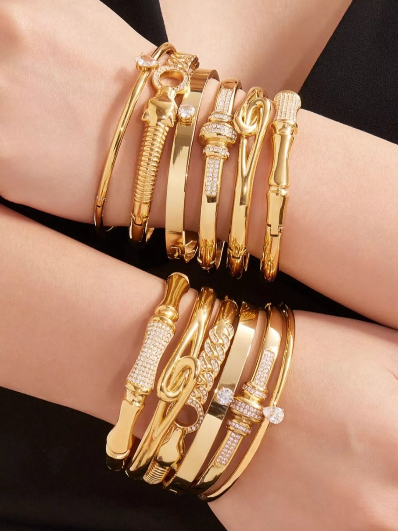 Gold-Plated Zircon Bracelet -