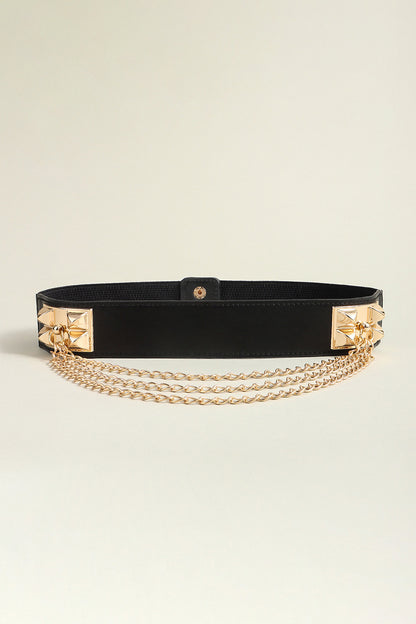 Elastic Belt with Chain -