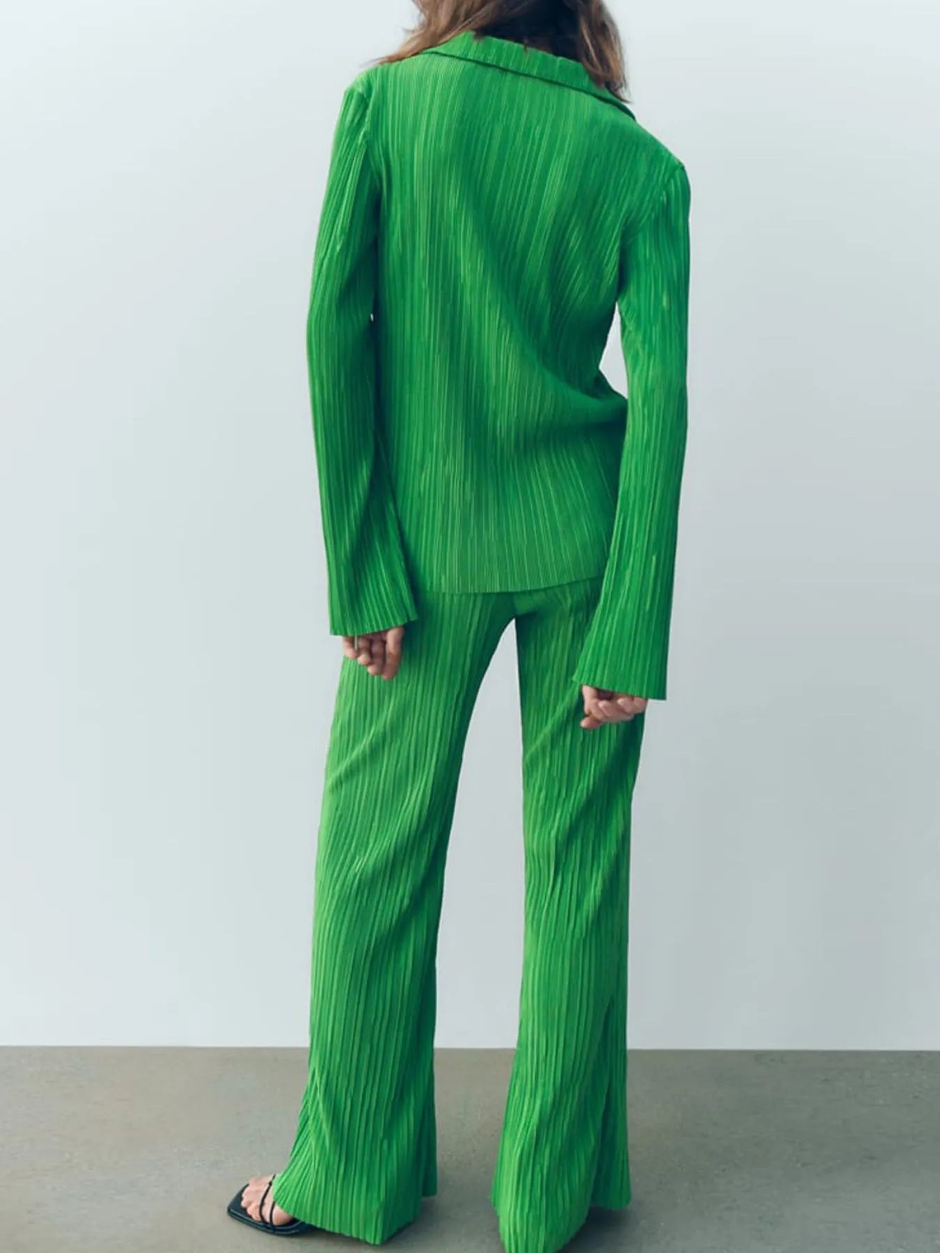 Texture Long Sleeve Top and Pants Lounge Set -