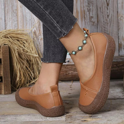 Round Toe Slip-Ons -