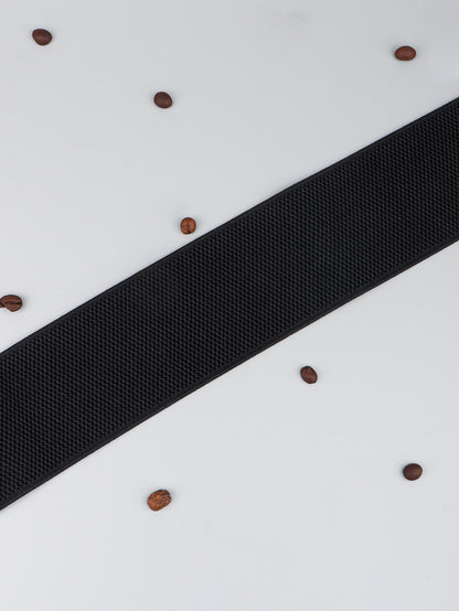 PU Elastic Wide Belt with Alloy Buckle -