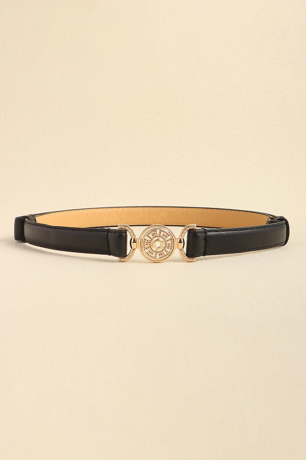 Rhinestone Decor PU Leather Belt -