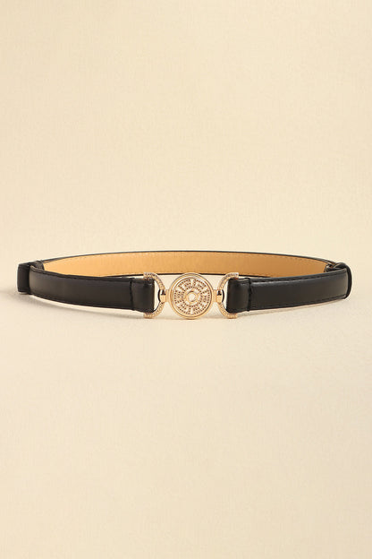 Rhinestone Decor PU Leather Belt -