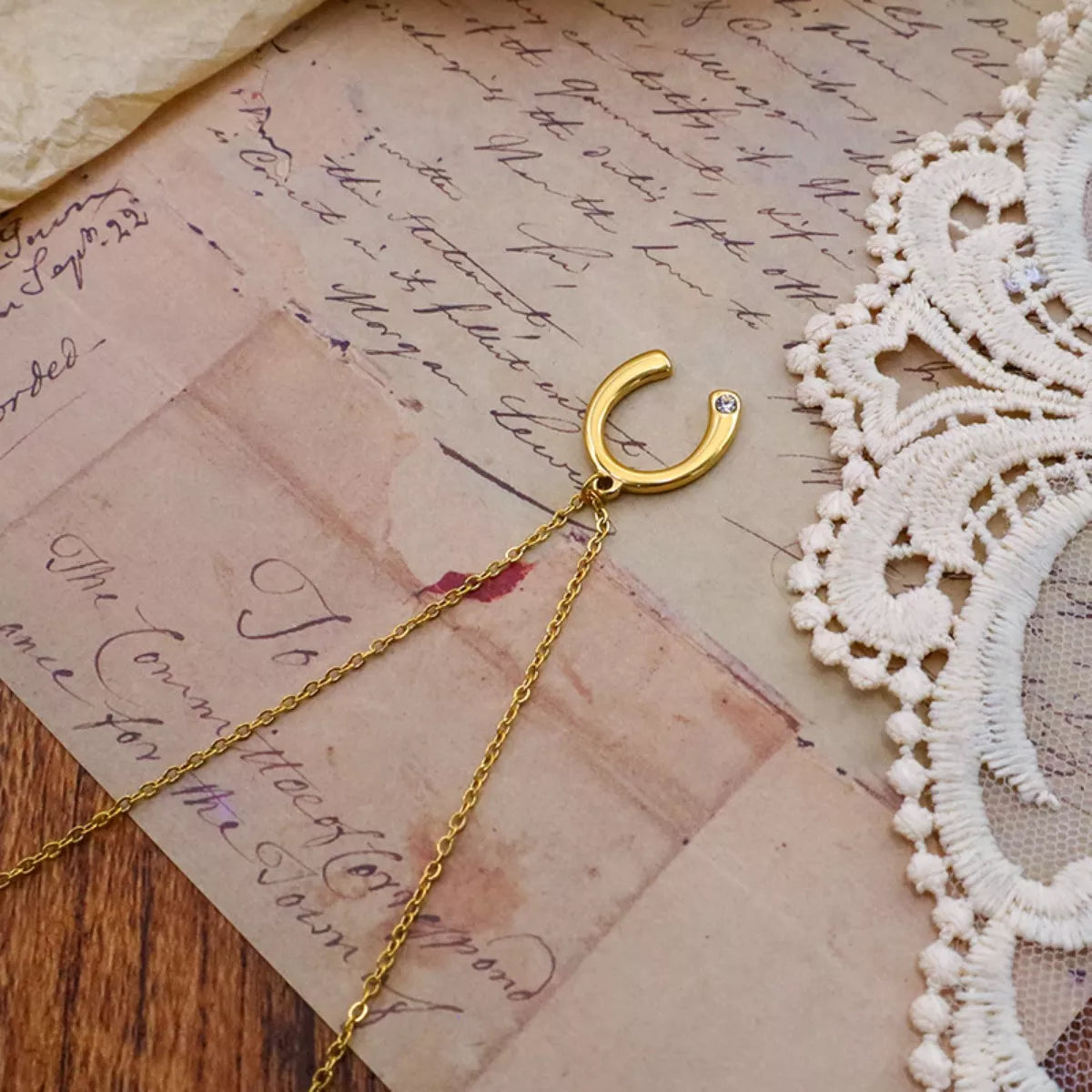Horseshoe Pendant Necklace -