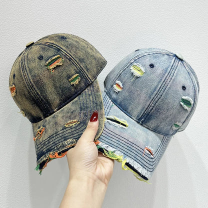 Distressed Adjustable Baseball Cap -