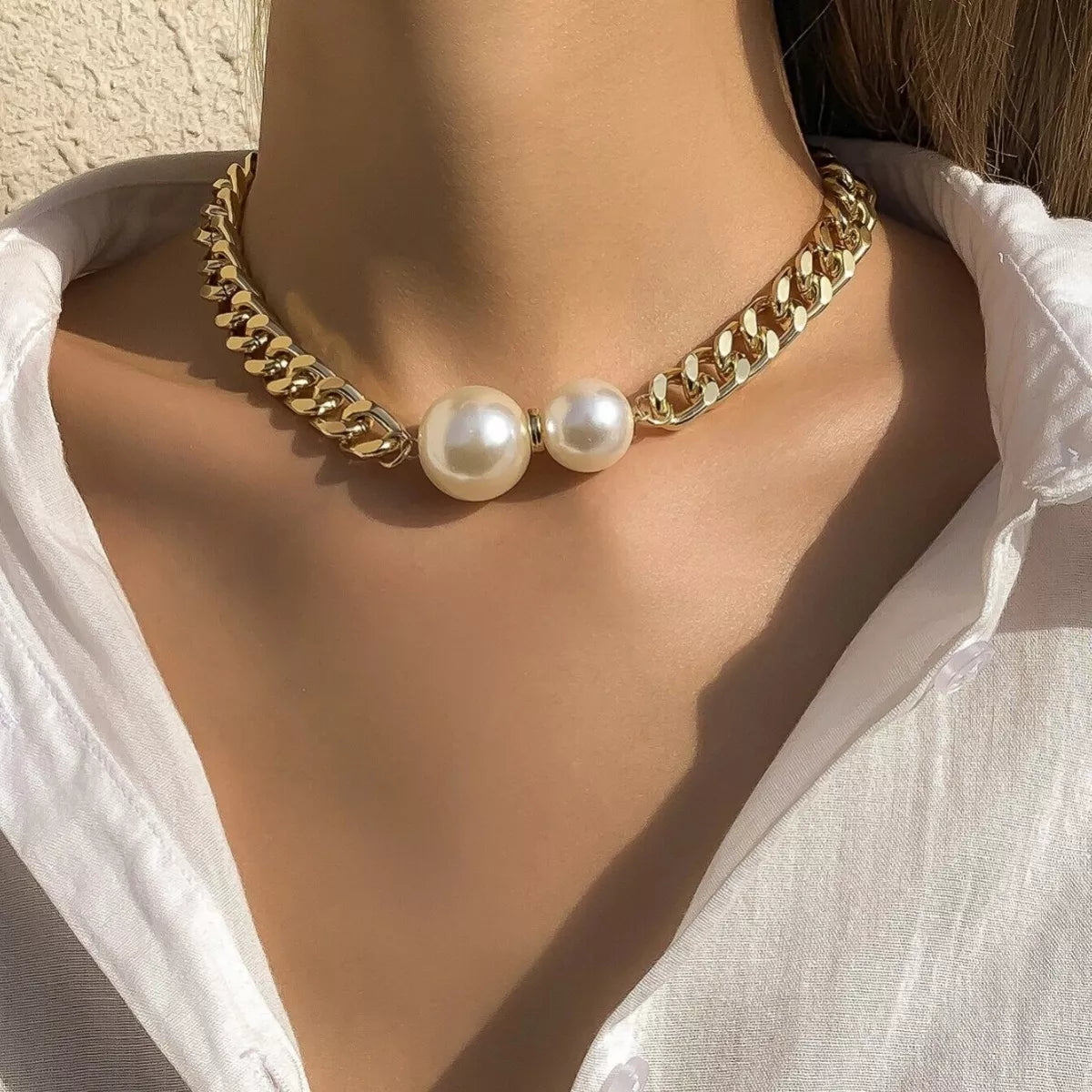 Pearl Chain Necklace -