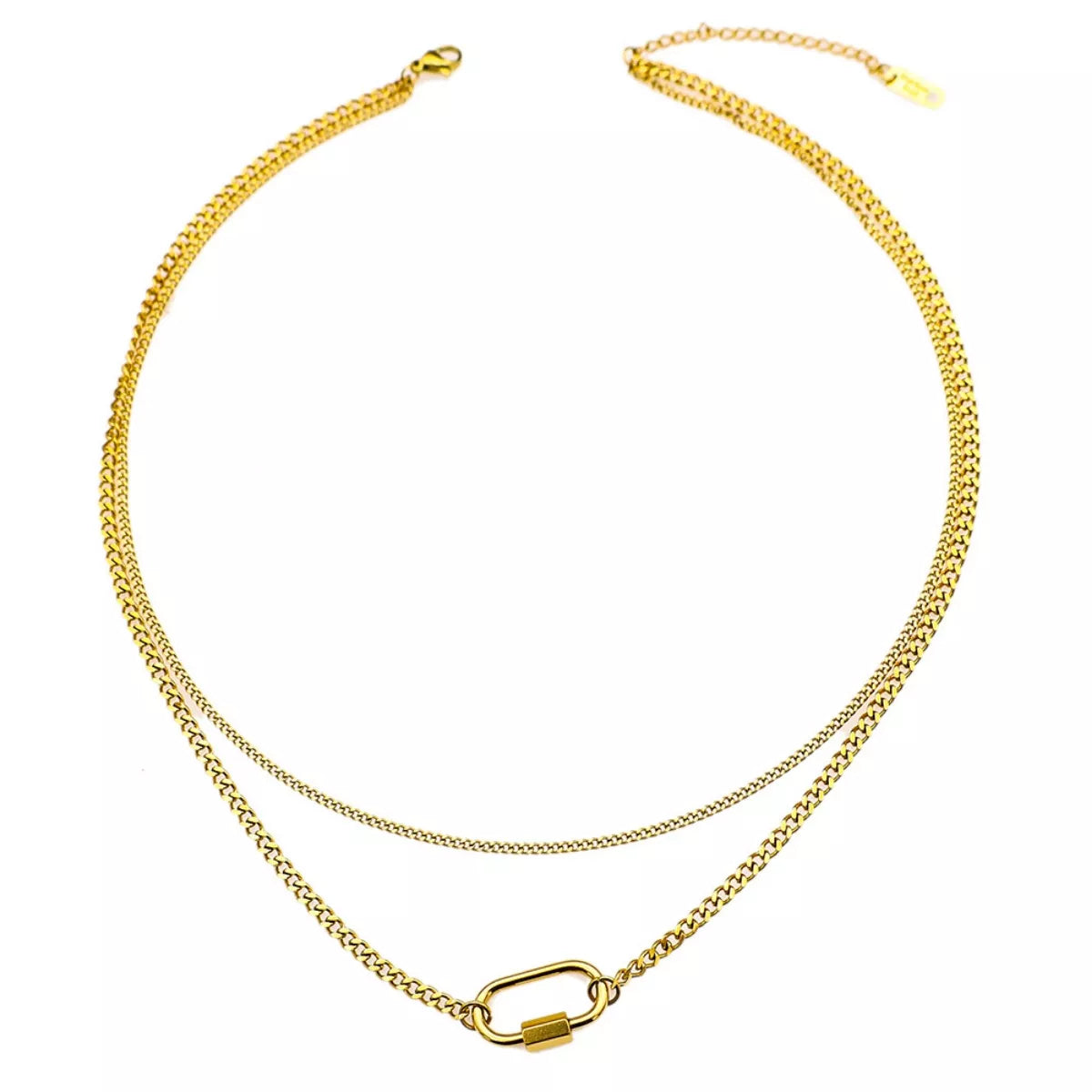 18K Gold-Plated Double Layered Necklace -