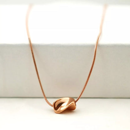 Stainless Steel Chain Necklace - Rose Gold One Size