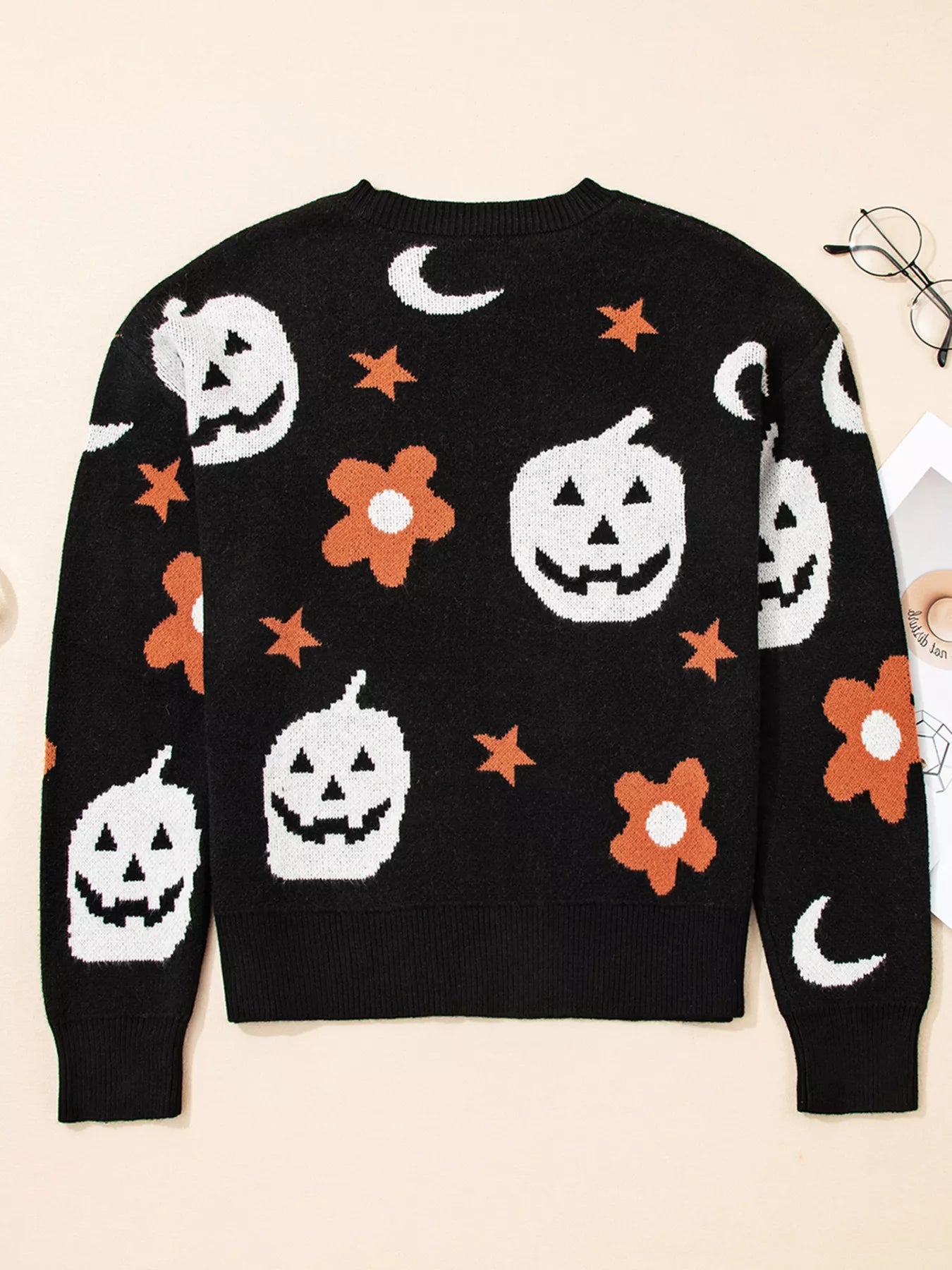 Gothic Pattern Long Sleeve Sweater -