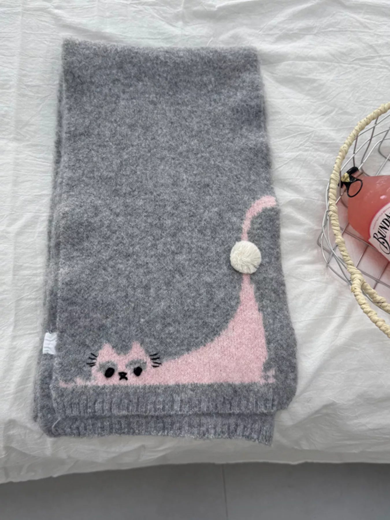 Cute Cat Knitted Scarf -