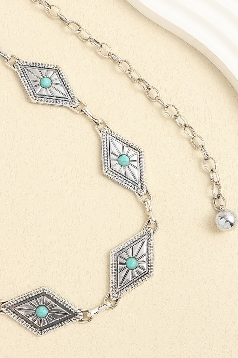 Vintage Turquoise Alloy Belt -