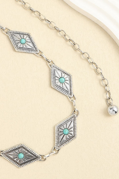 Vintage Turquoise Alloy Belt -