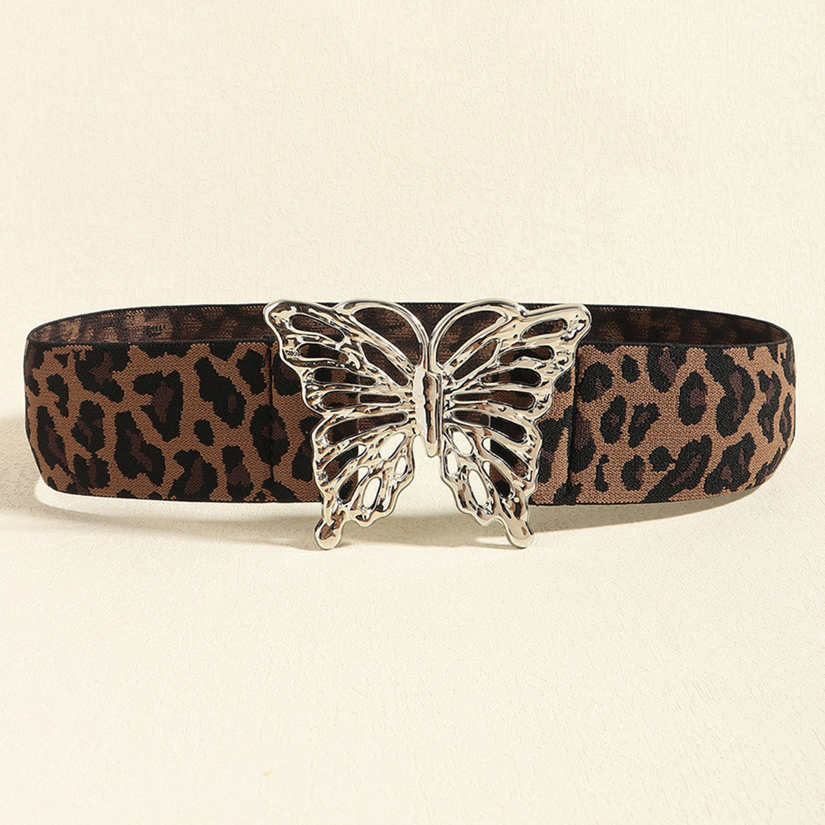 Butterfly Alloy Buckle Elastic Belt -