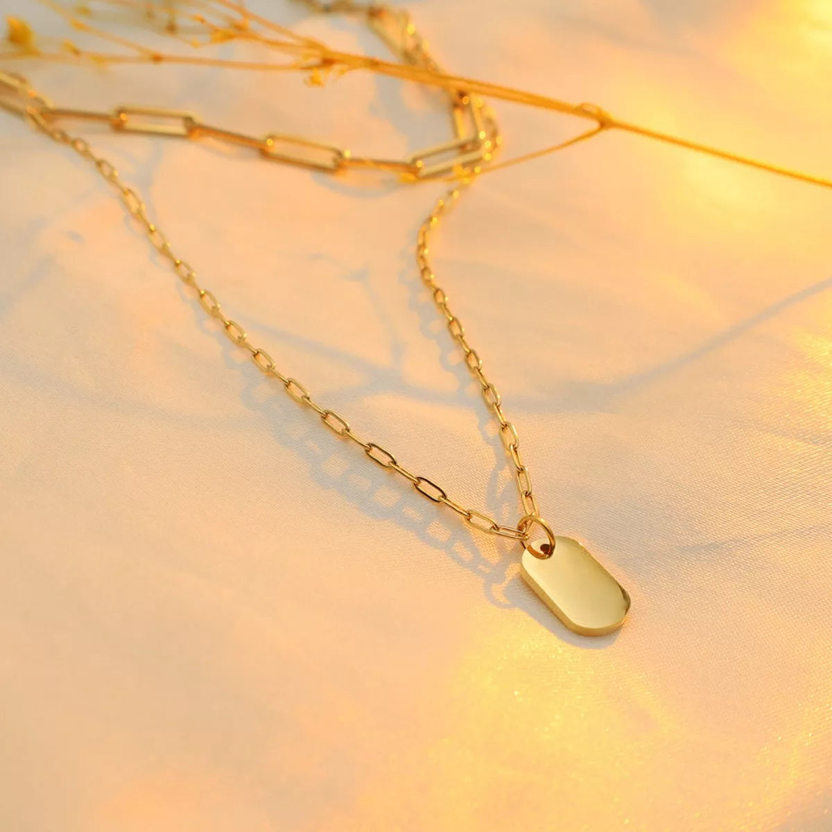 18K Gold-Plated Double Layered Necklace -