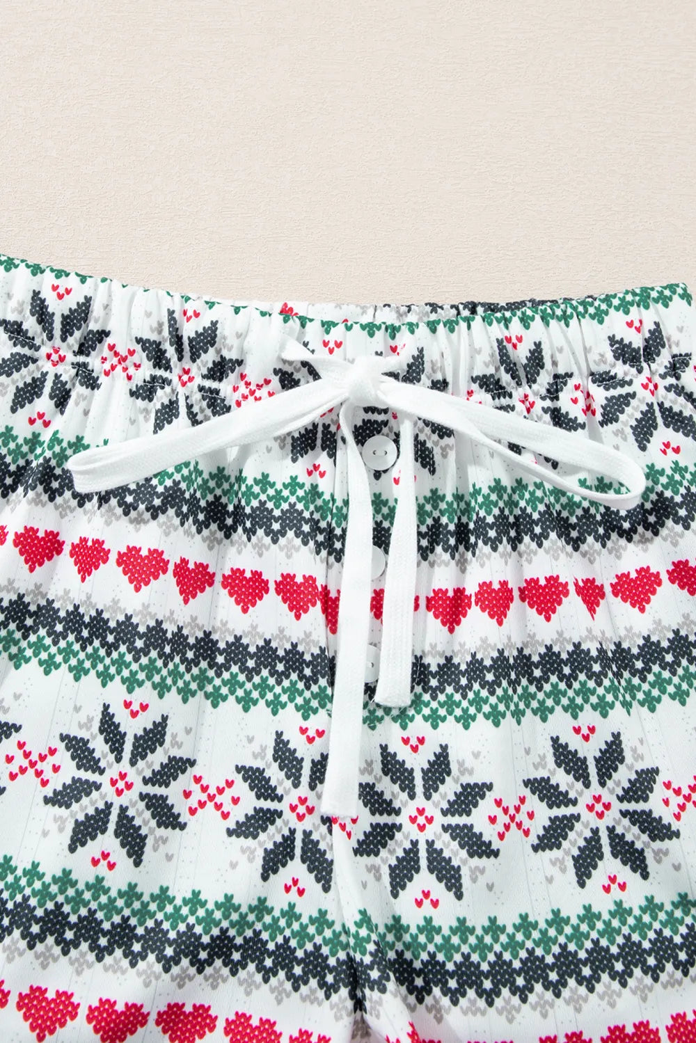 Letter Graphic Top and Printed Shorts Lounge Set -