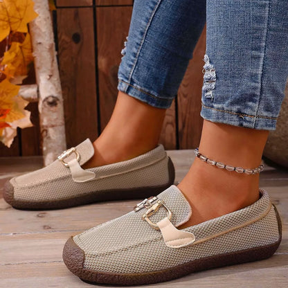 Round Toe Flat Slip-Ons -