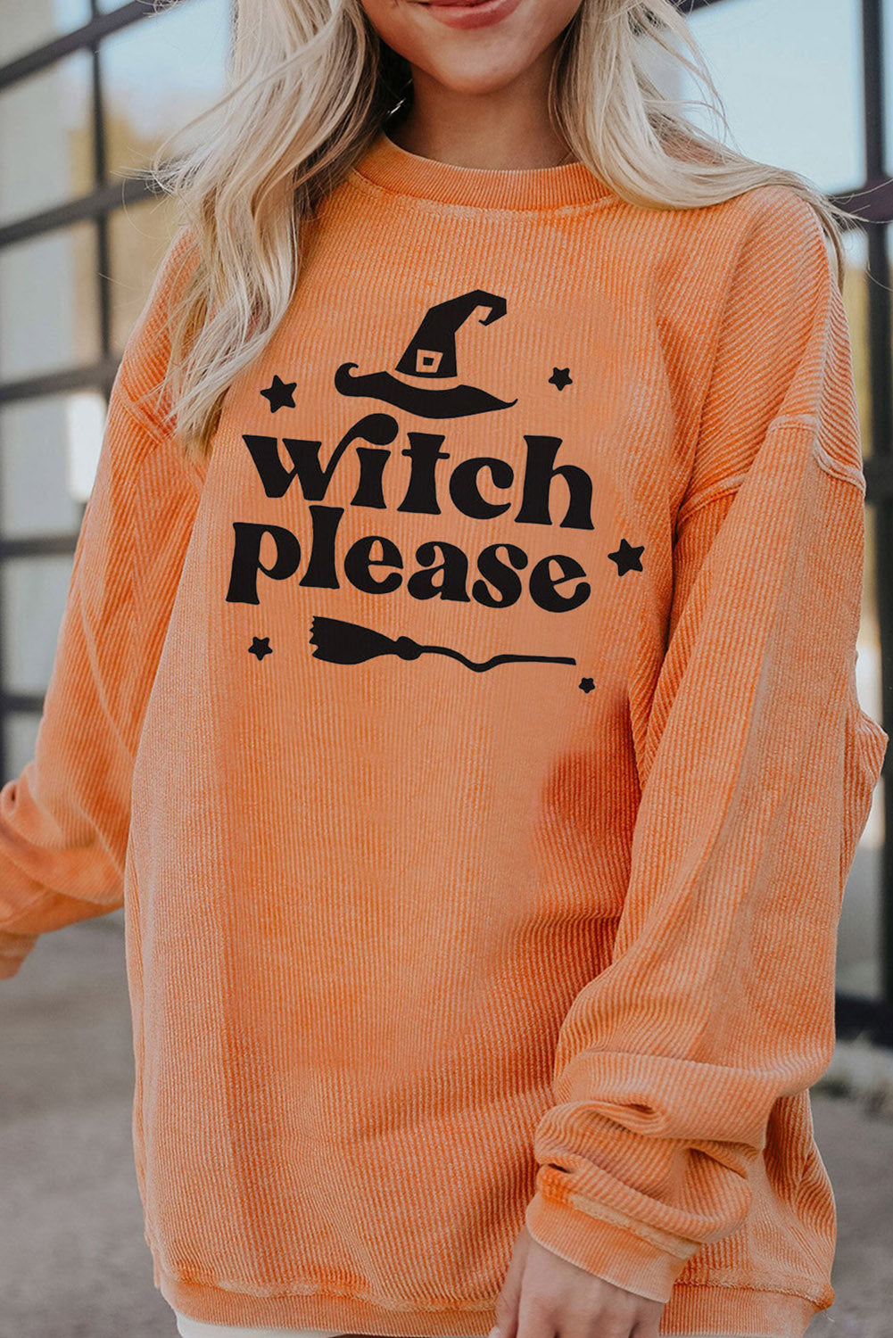 WITCH PLEASE Graphic Sweatshirt - Sherbet