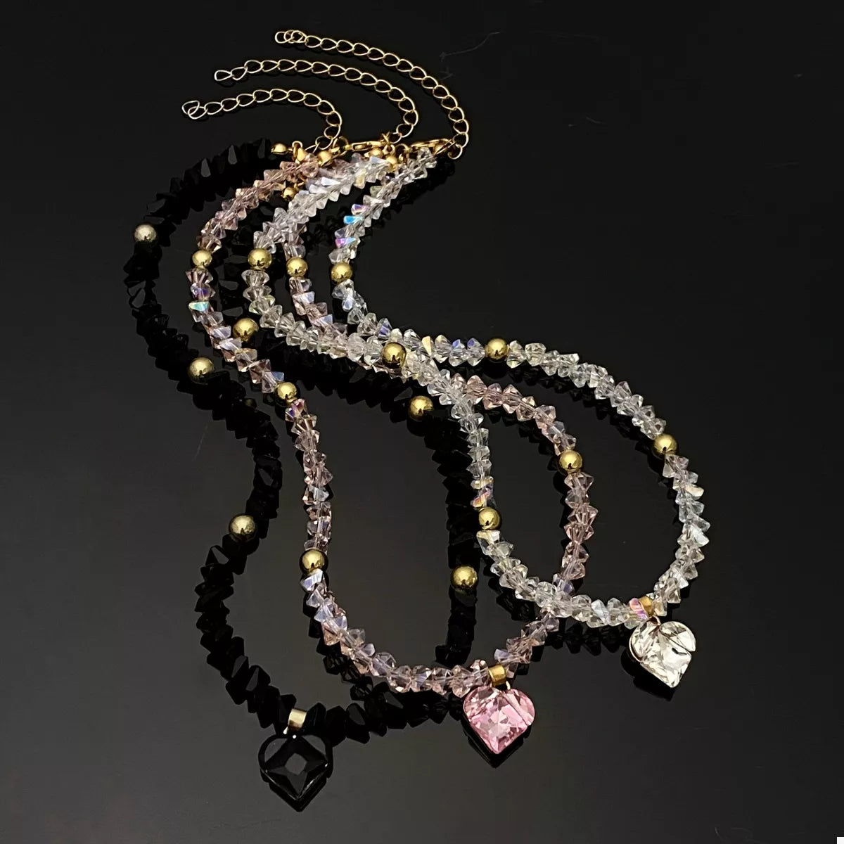 Pearl & Heart Pendant Necklace -