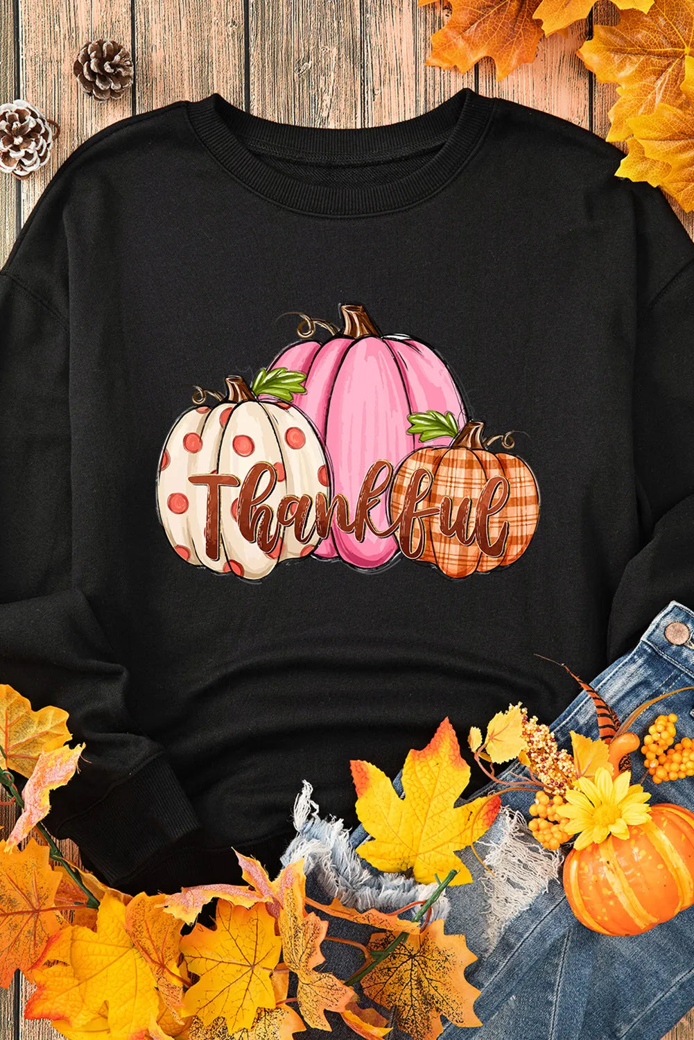Pumpkin Graphic Dropped Shoulder Sweatshirt -