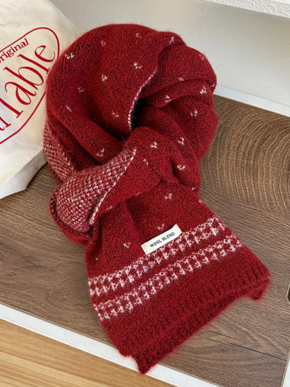 Winter Warm Knitted Scarf -