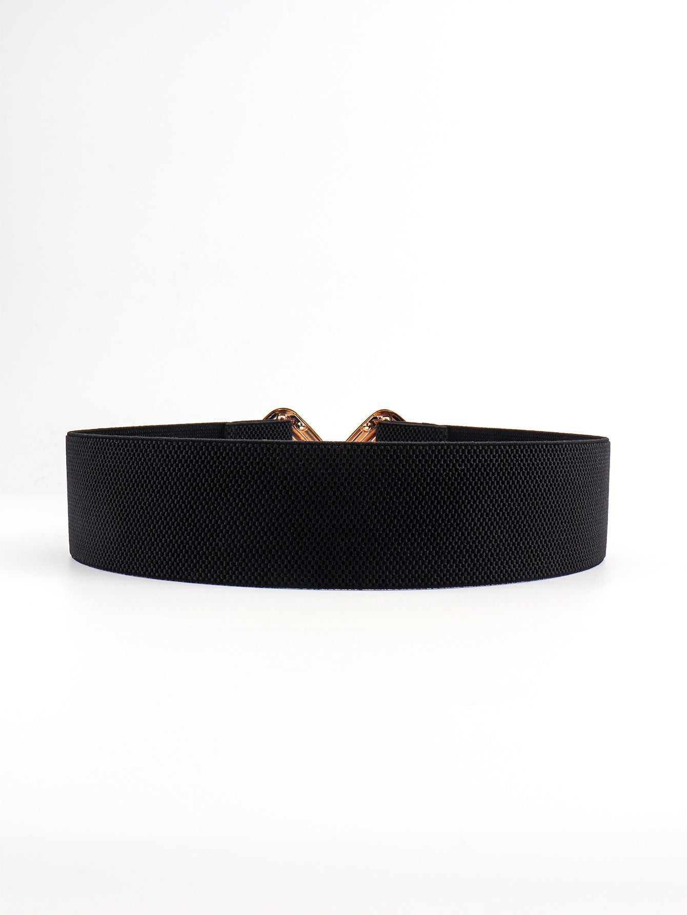 Geometric Buckle Elastic Wide Belt -